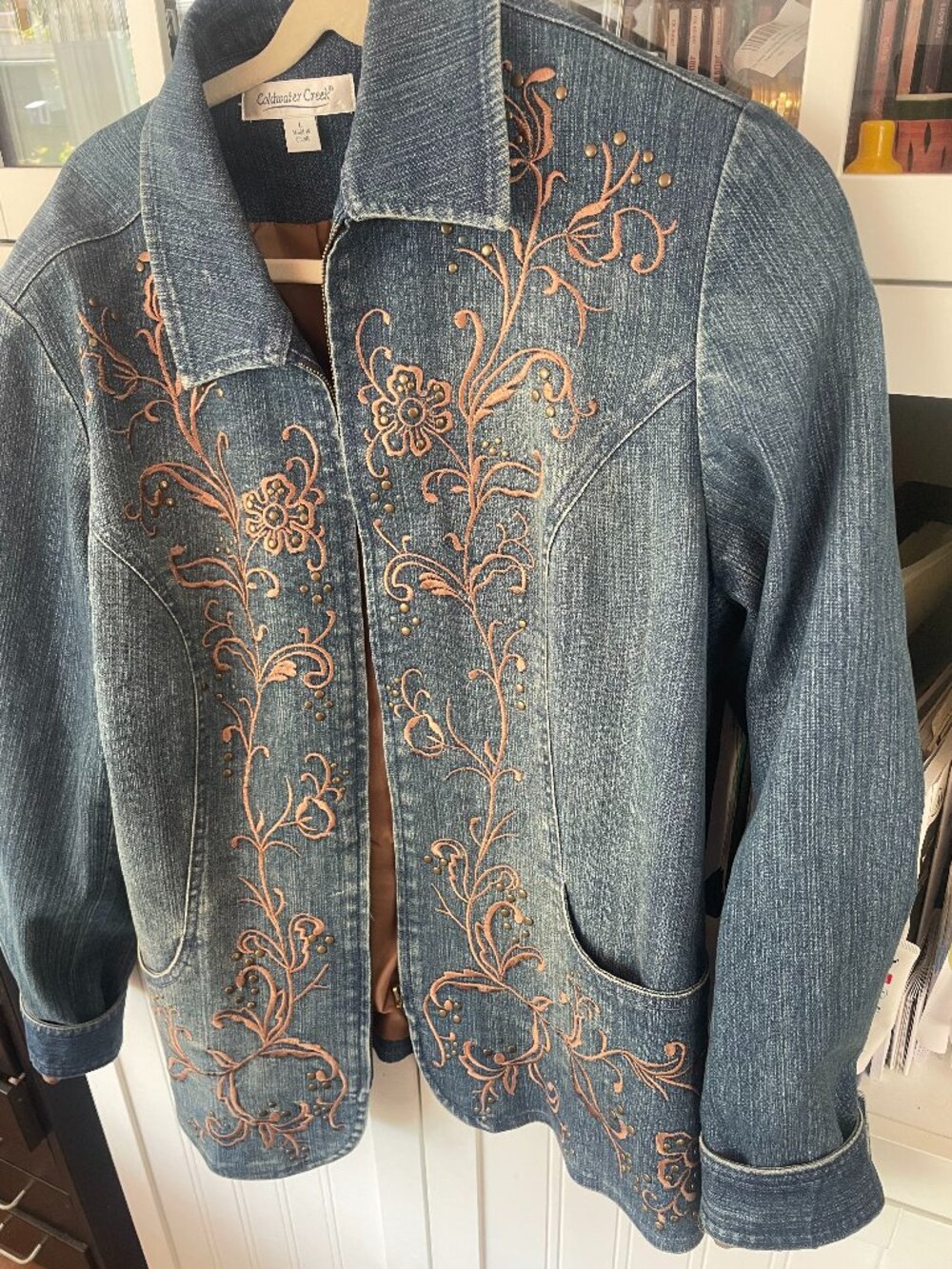Unique lined denim jacket